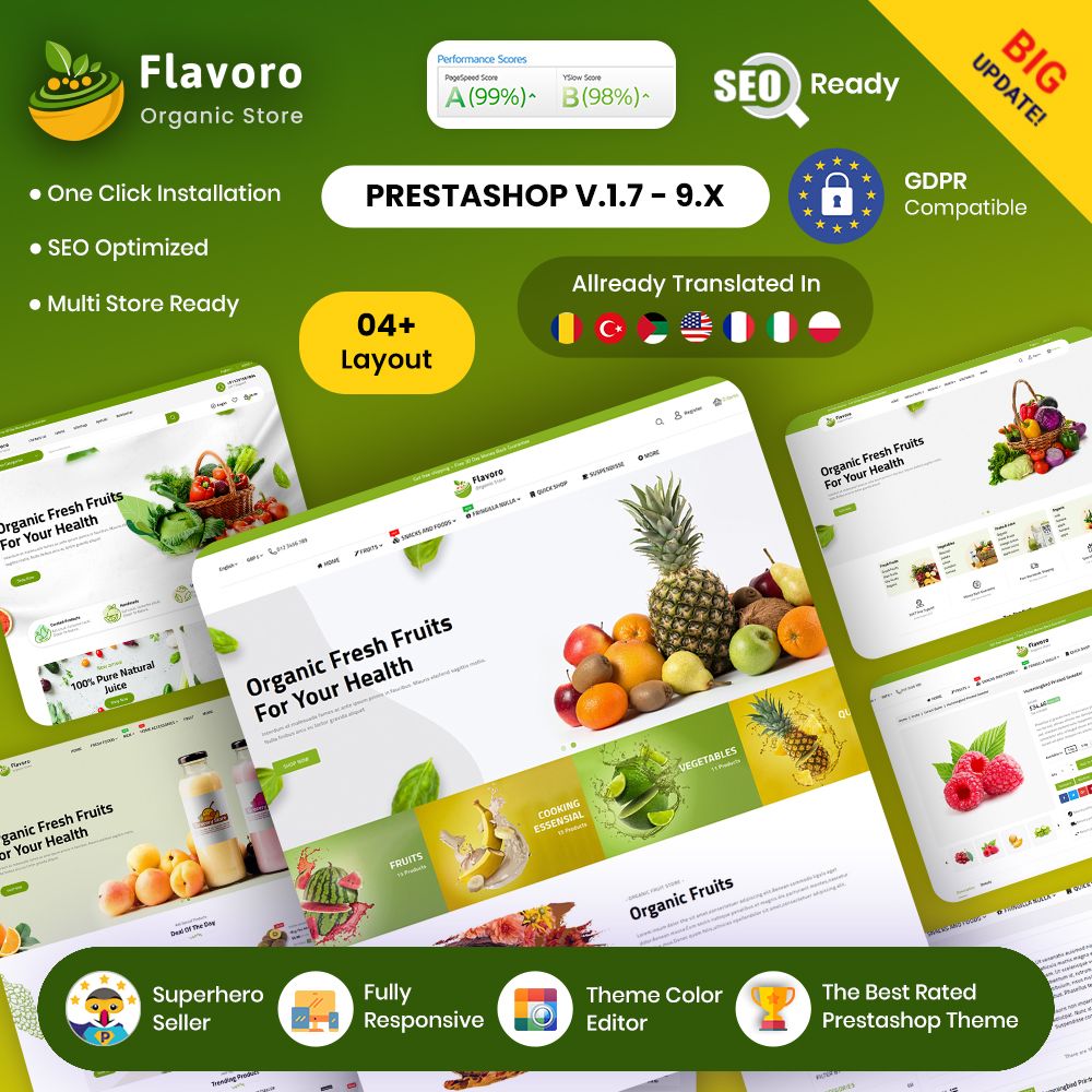 Theme Flavoro - Fresh Organic Food Delivery Store
