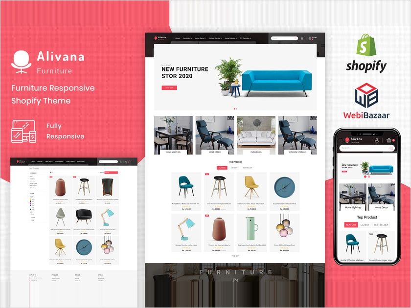 Alivana – Interior Decor & Lighting Shopify 2.0 Theme