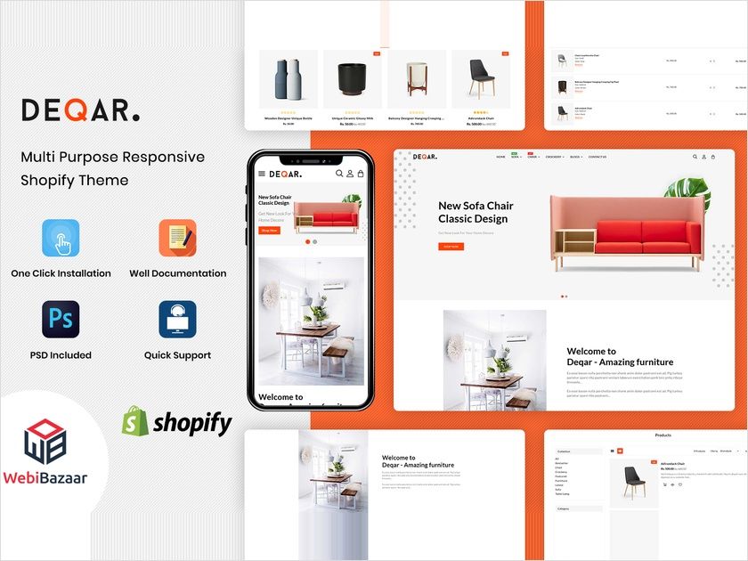 Deqar – Furniture & Interior Shopify Theme