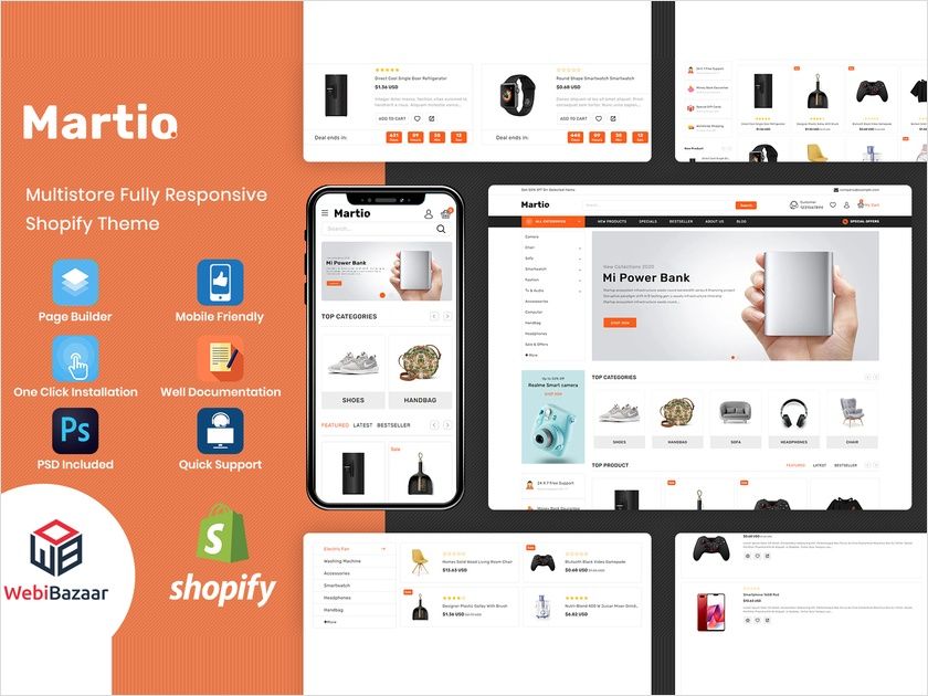 Martio - Minimal & Modern MultiStore Shopify Theme