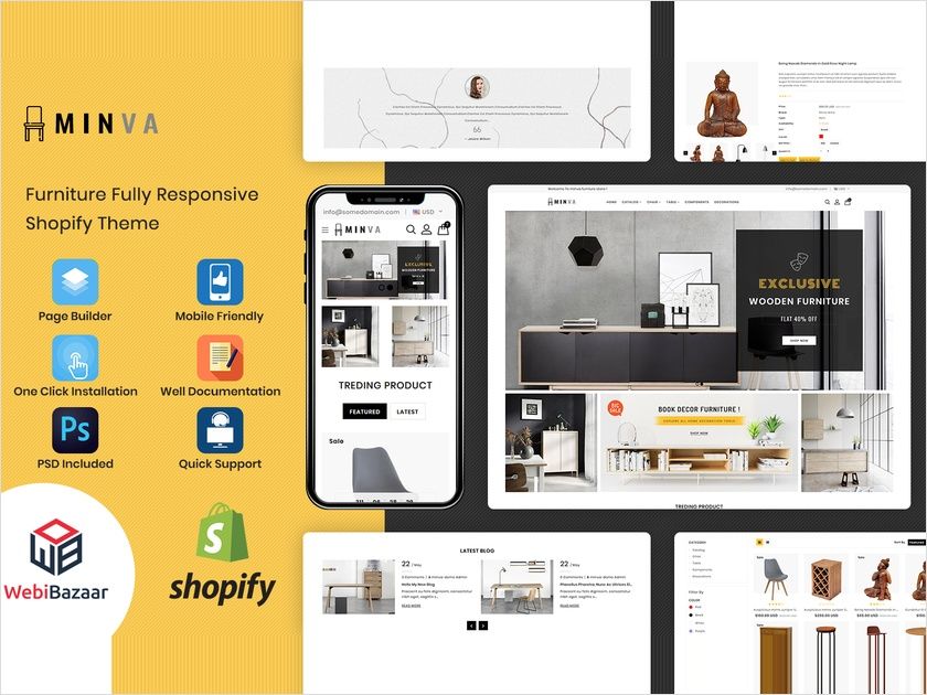 Minva – Multipurpose Furniture & Interior Shopify 2.0 Theme