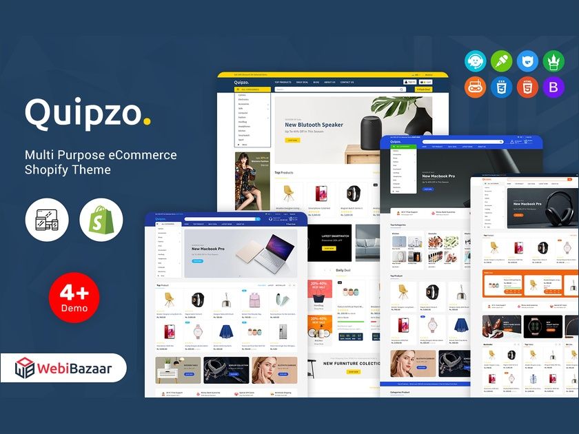 Quipzo – Modern Multipurpose eCommerce Shopify 2.0 Theme