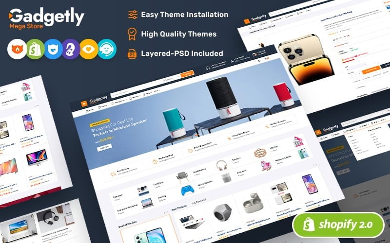 Gadgetly - Electronics & Gadgets Marketplace Store for Shopify OS 2.0 Theme