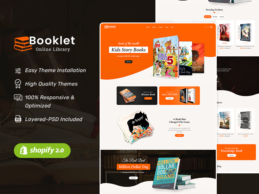Booklet – Shopify OS2.0 Responsive Theme For Online Book Store 