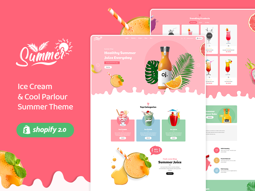 Summer Juices & Shakes – Shopify Themes