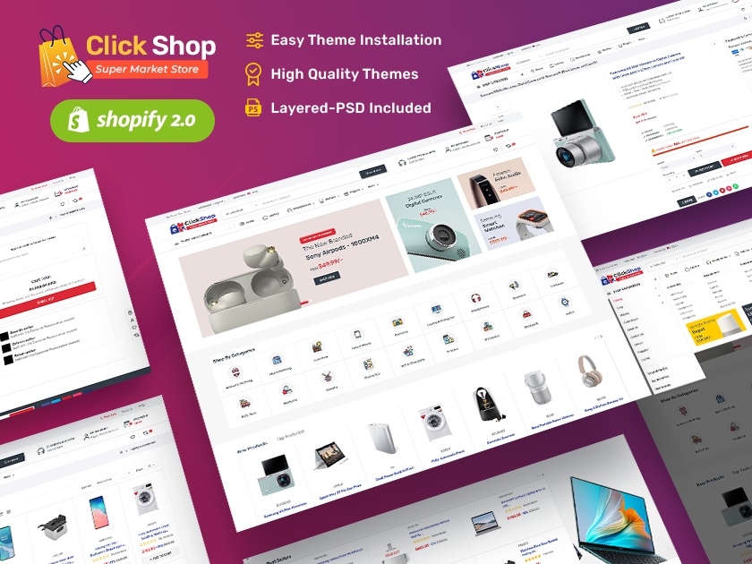 ClickShop – Electronic & Marketplace Store Shopify