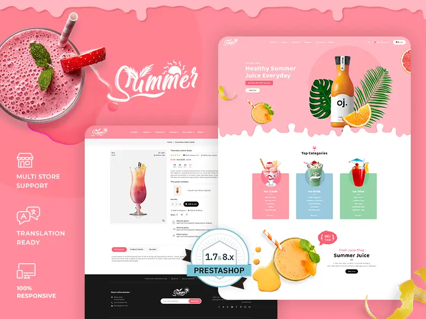 Summer Juices & Shakes – Prestashop Responsive Theme