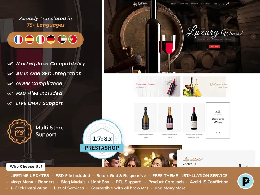 Red Wine – Drinks, Alcohol & Tobacco Store – Prestashop Responsive Theme