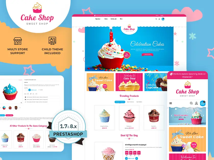 Sweet Cake, Bakery & Pastry Shop – Prestashop Responsive Theme