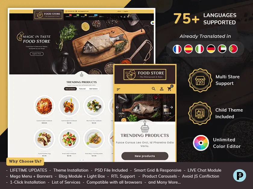 Royal Restaurant Food Store – Prestashop Responsive Theme