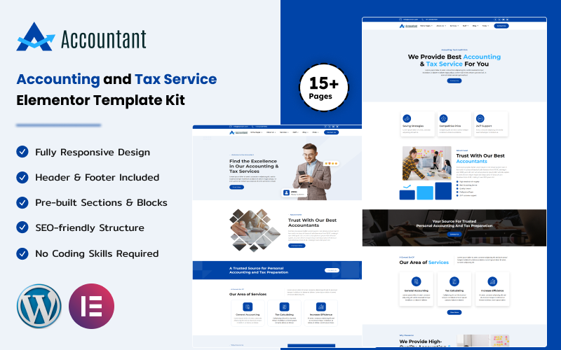 Accountant - Accounting & Tax Service Elementor Template Kit