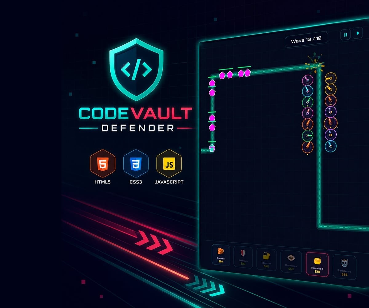 CodeVault Defender - HTML5 Games