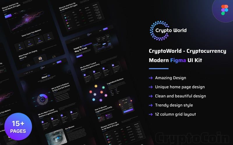 Crypto World - Cryptocurrency Modern Ui Kit