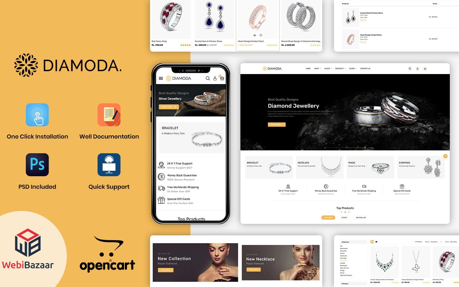 DIAMODA - Jewellery Responsive Store OpenCart Template