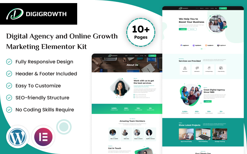 Digigrowth Digital Agency And Growth Marketing Elementor Kit