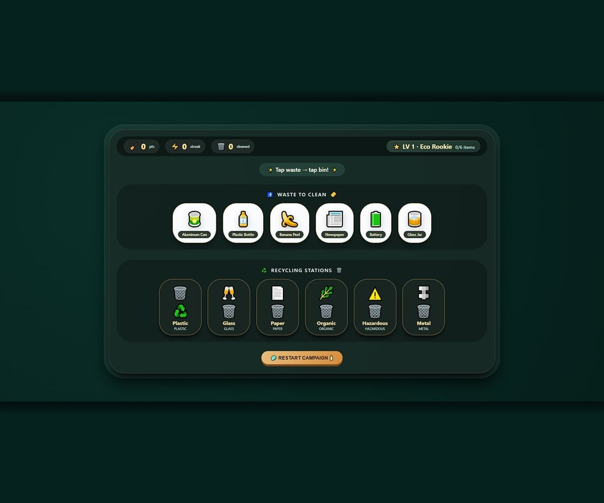 EcoClean Sweep - HTML5 Games