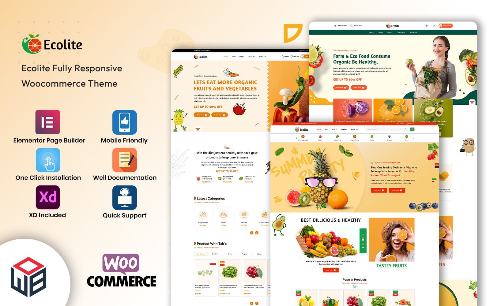 Ecolite - Multipurpose Grocery, Supermarket, Organic Food WooCommerce Store