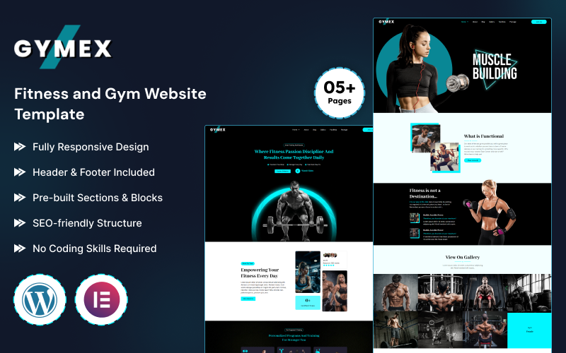 Gymex - Gym & Fitness Center Elementor Template Kit