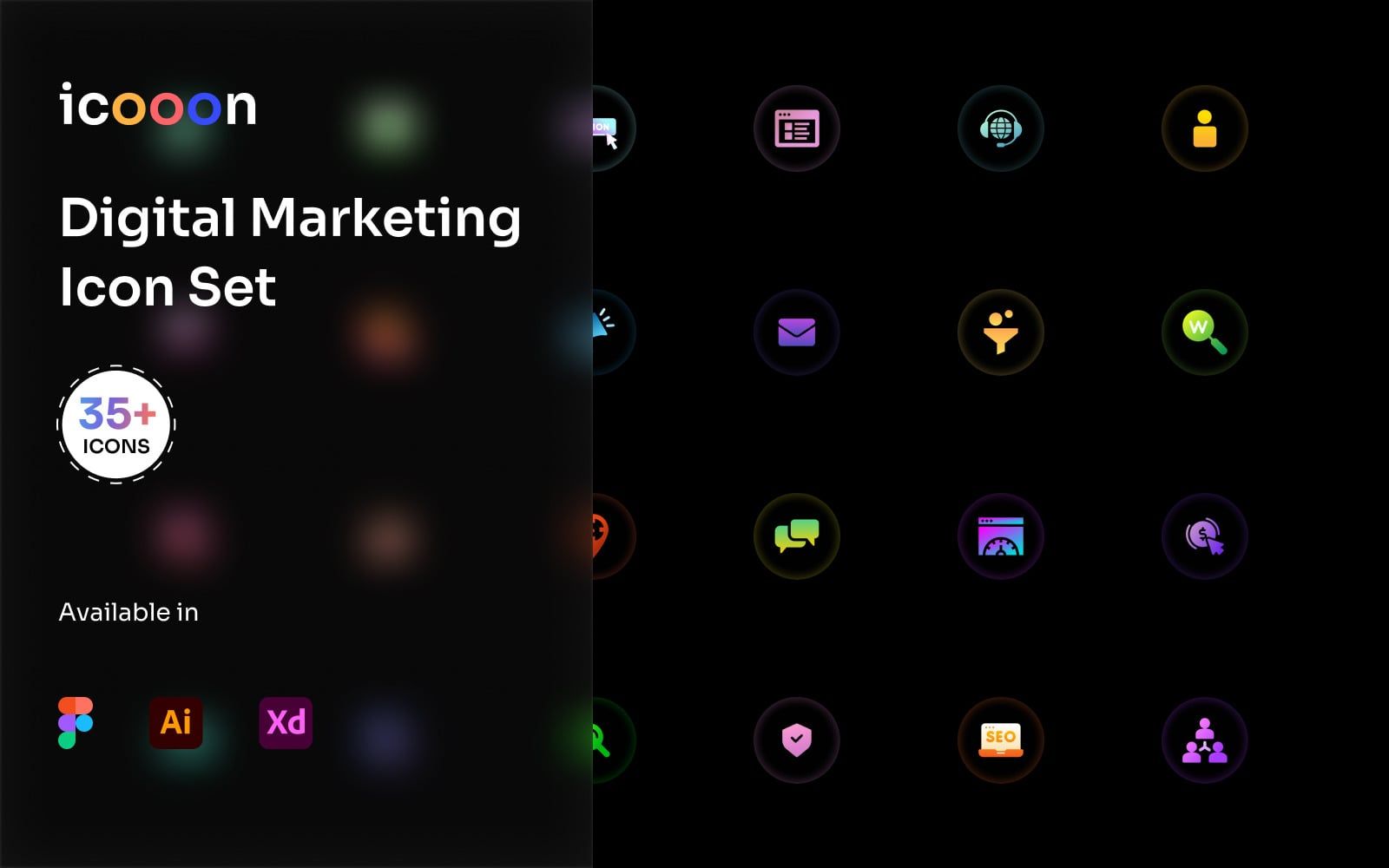 Icooon - Digital Marketing Icon Set