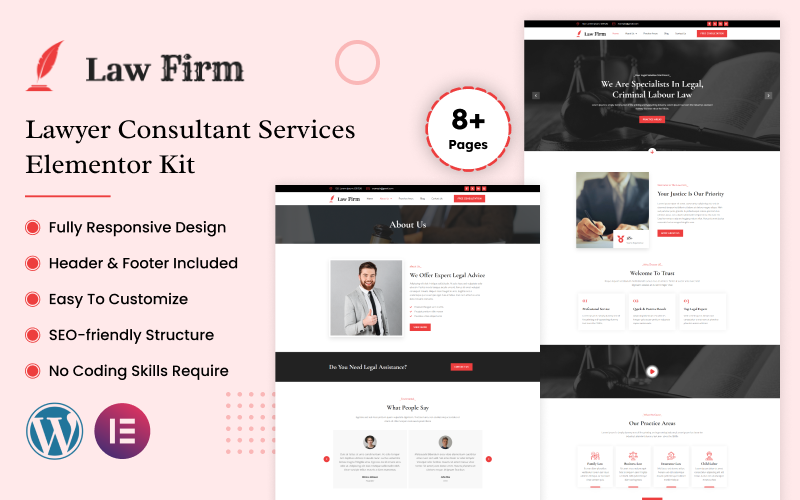 LawFirm - Lawyer Consultant Services Elementor Kit