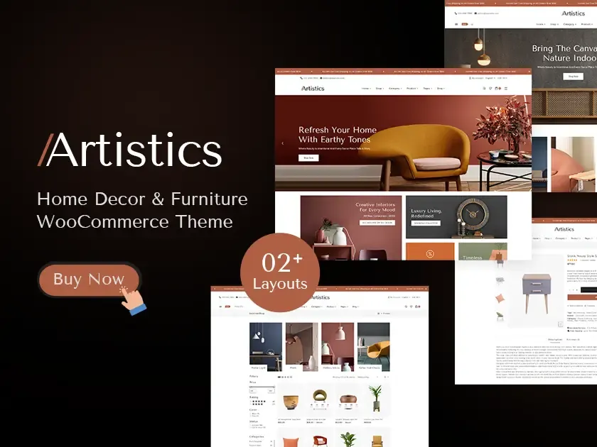  Artistics - Home Decor, Art & Crafts WooCommerce Theme