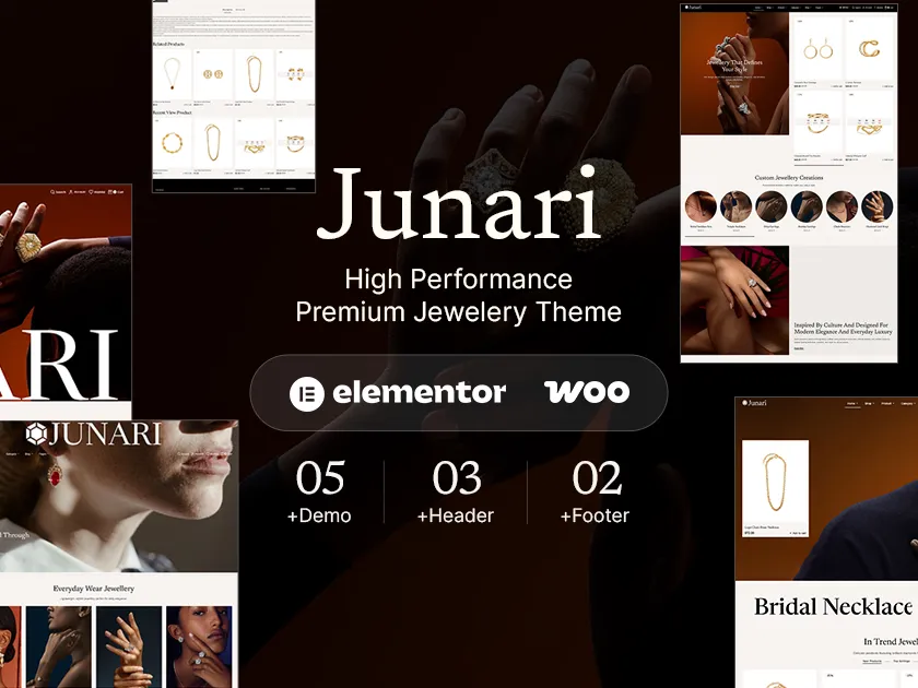  Junari - Luxury Jewelry WooCommerce WordPress Theme