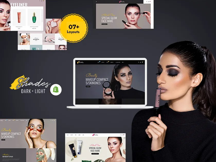  Shades - Modern Shopify Theme for Beauty, Cosmetics & Bridal Studio