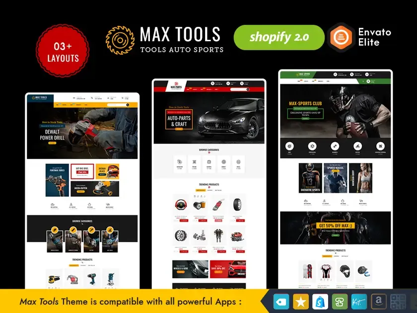  MaxTools - Shopify Theme for Multi-Purpose Tools, Sports & Auto Parts