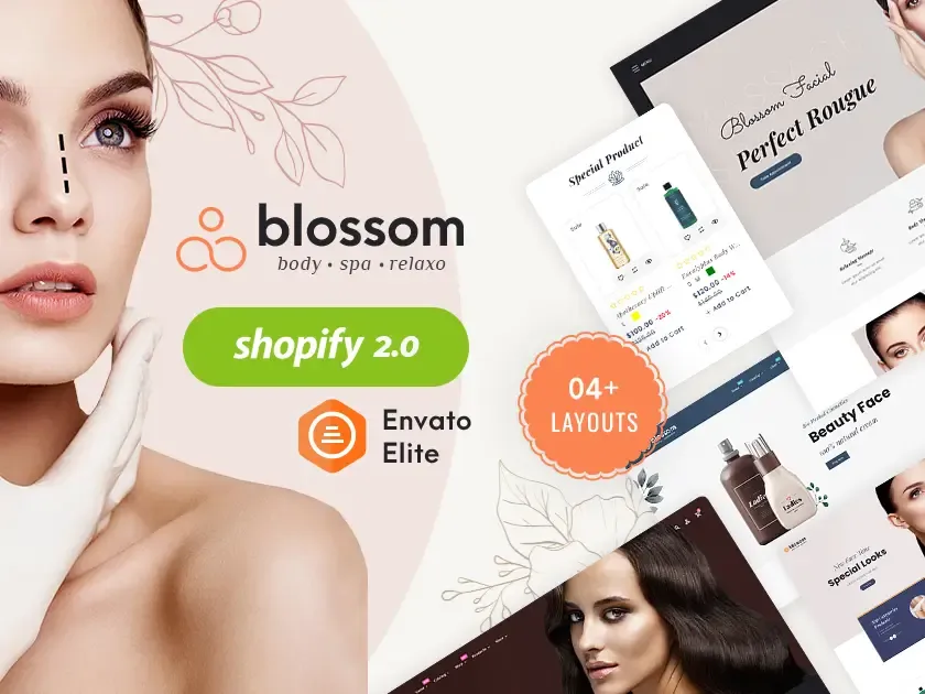  Blossom - Shopify Multi-Purpose Beauty Cosmetics Spa Herbal Theme