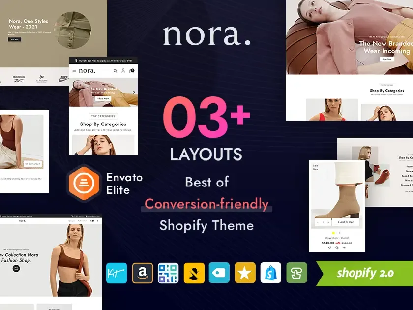  Nora - Shopify Multi-purpose Fashion, Apparel, Boutique, Clothes Theme