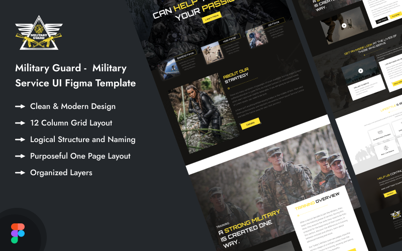 Military Guard - Military Service Ui Figma Template