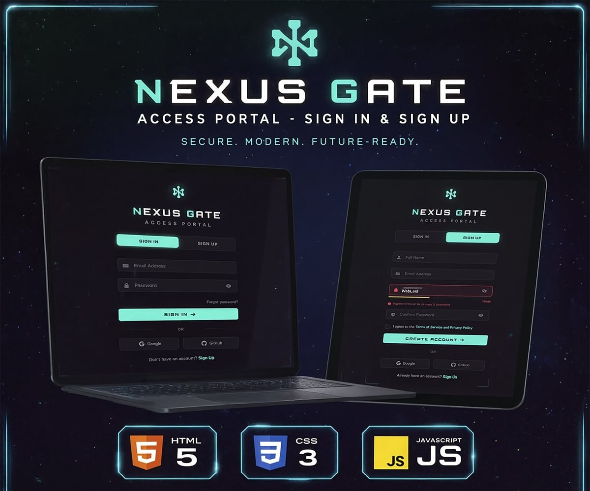 NEXUS GATE - Sign In-Sign Up Page - Specialty Page