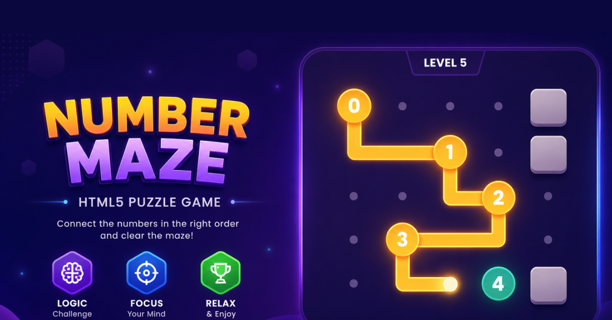 NumberMaze | HTML5 Number Path Puzzle Game