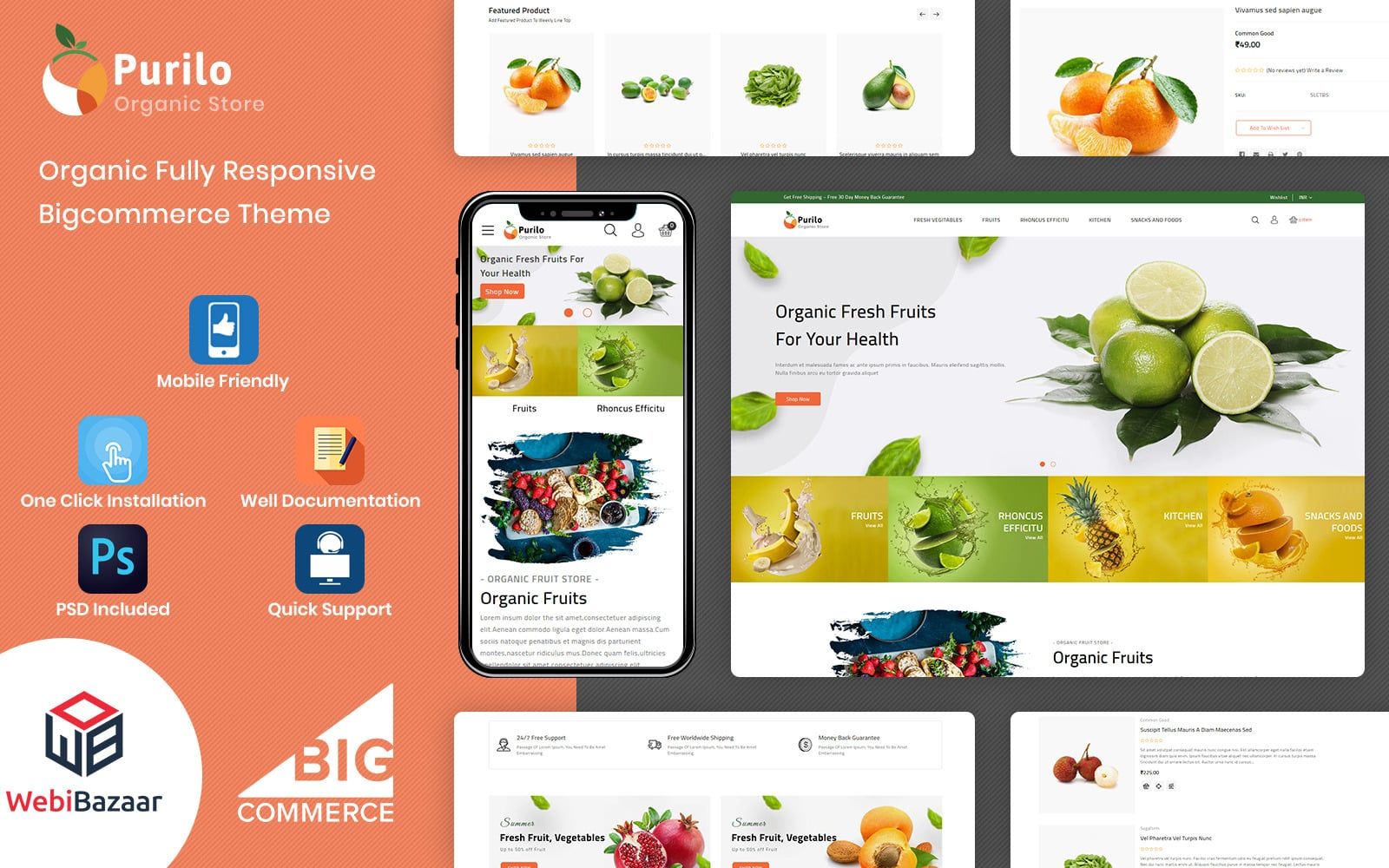 Purilo - Food & Grocery Stencil Store BigCommerce Theme