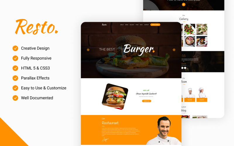 Resto - Food & Restaurant Responsive HTML Template