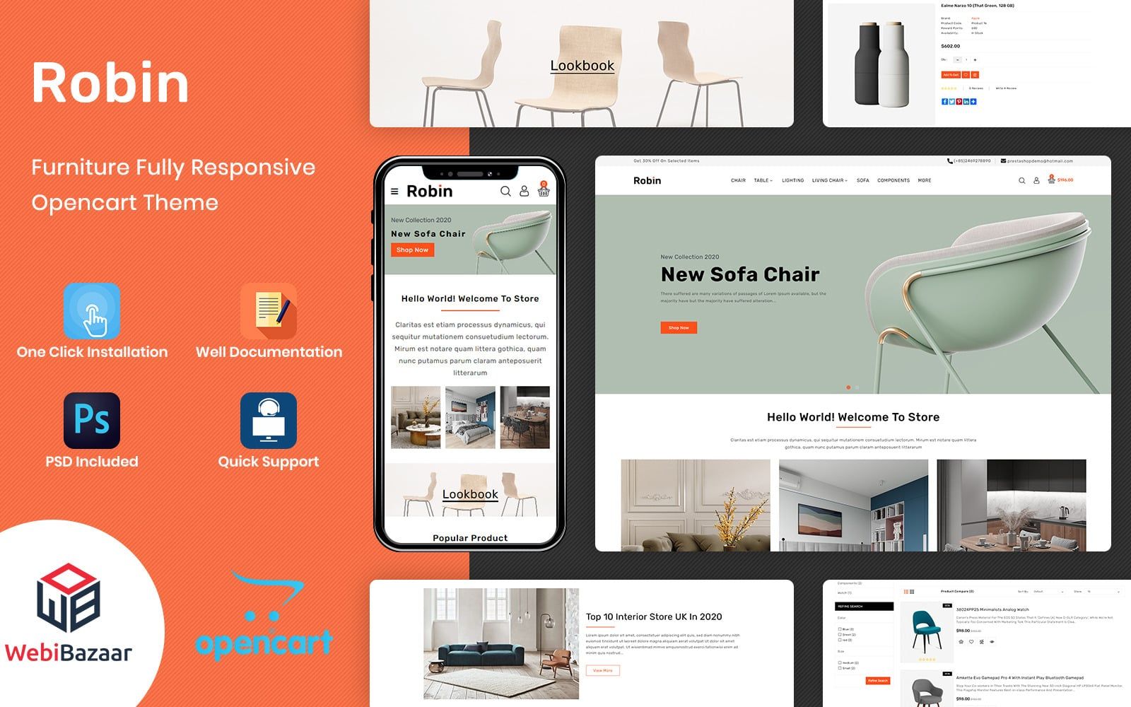 Robin - Electronics Store OpenCart Template