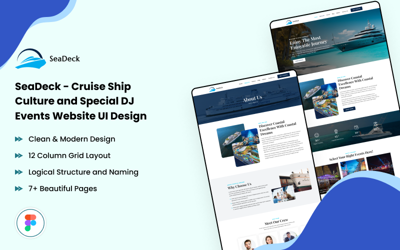 Seadeck - Cruise Ship Culture And DJ Events UI Design