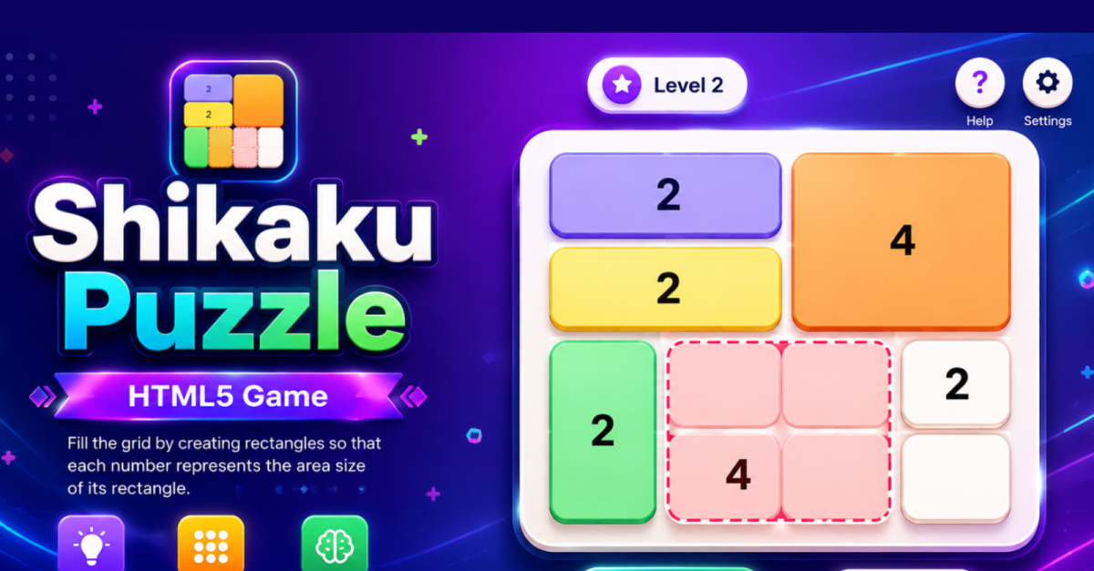 Shikaku – HTML5 Rectangle Puzzle Game