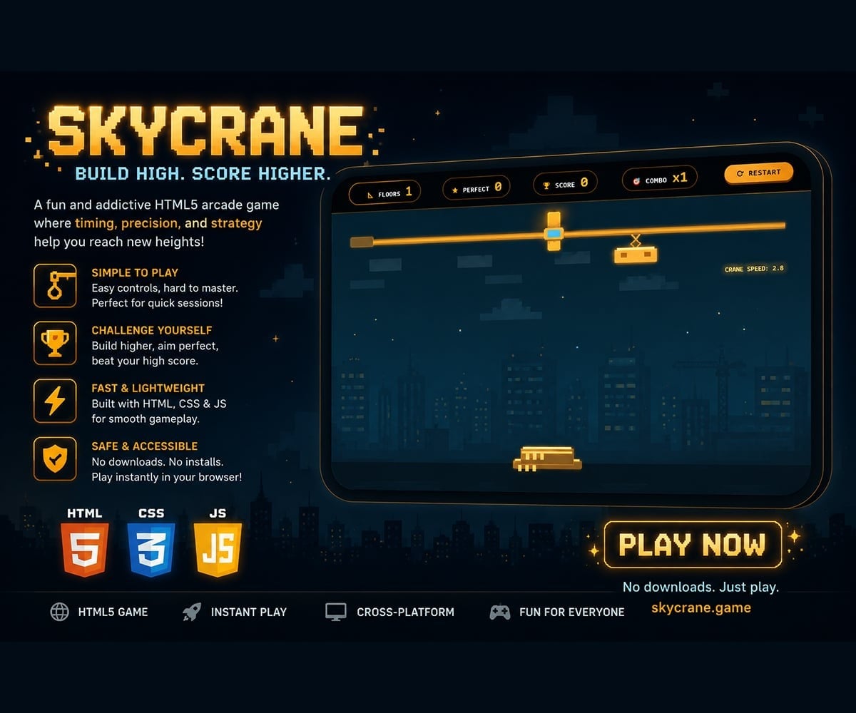 SKYCRANE - Construction - HTML Games