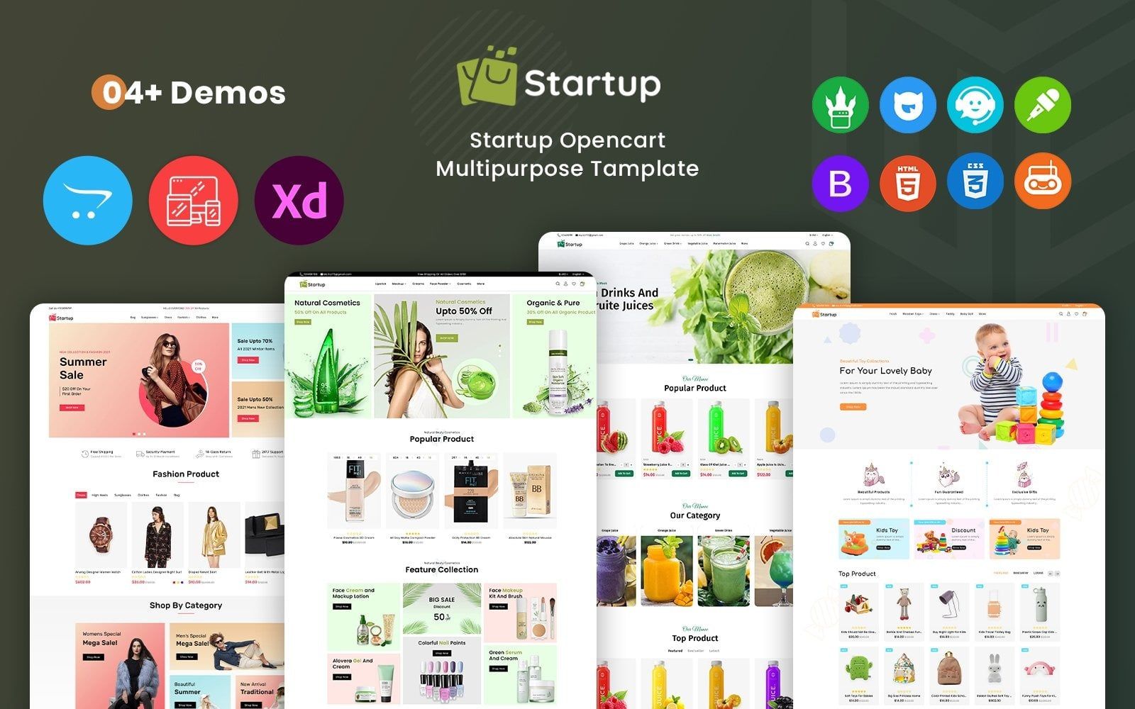 Startup - Multipurpose Supermarket OpenCart Template