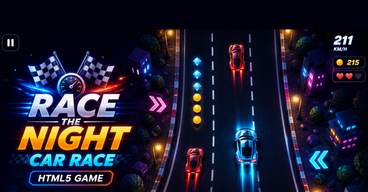 Turbo Rush – HTML5 Neon Endless Racing Game