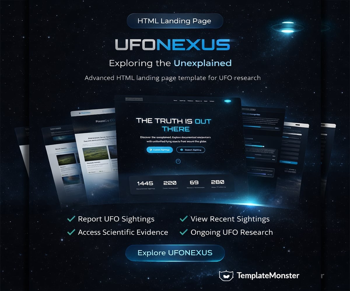 UFONEXUS - UFO Templates - Landing Page